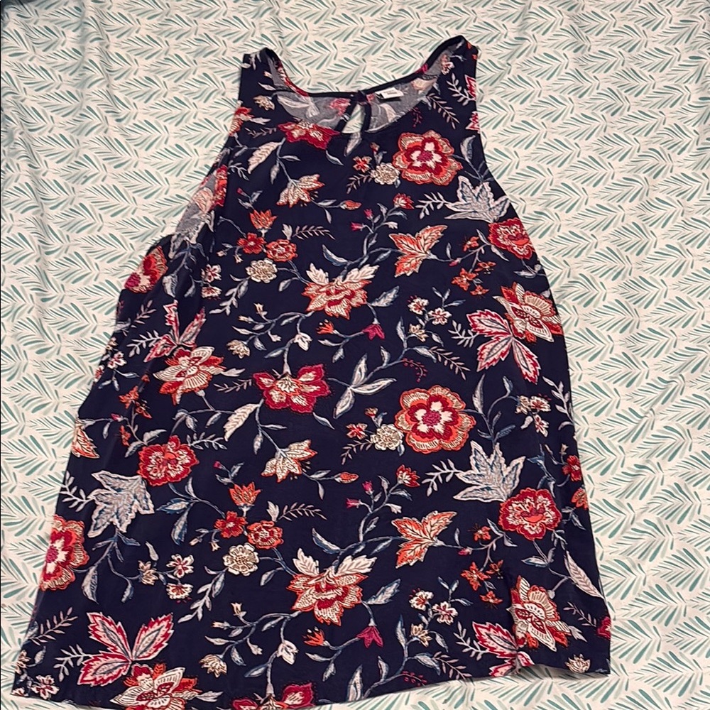 Old Navy Blue Floral Blouse